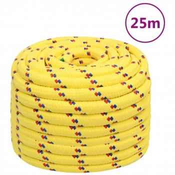 Cuerda de barco polipropileno amarillo 20 mm 25 m
