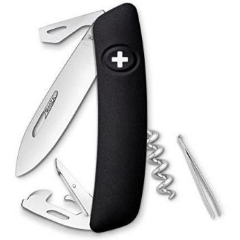 Navaja Suiza D03 Plegable Negra 11 Funciones 7.5 cm