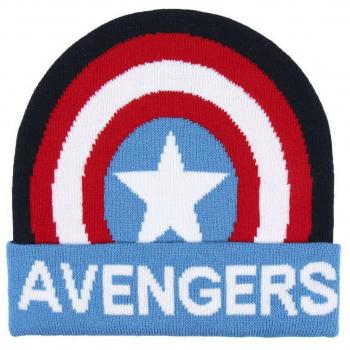 Gorro Infantil The Avengers Azul con Diseño del Capitán América - Perfecto para los Más Pequeños