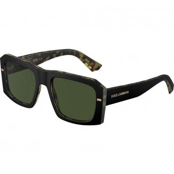 Dolce & Gabbana Lusso Sartoriale DG4430 3404/71 54-20 Matte Black On Yellow Havana Square Sunglasses for Men
