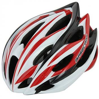 Bicicleta Casco para bicicleta de montaña de Carreras de casco de ciclismo unisex KEEP seguridad Integrally-molded, WhiteRedBlack