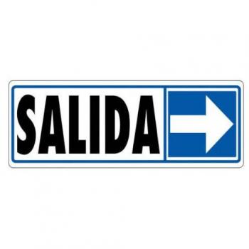 Señal de información SALIDA (DERECHA) 175X65 PVC Gris Archivo 2000 6177-06 GS