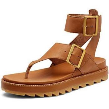 Columbia Roaming T-Strap, Sandalias para Mujer, Brown