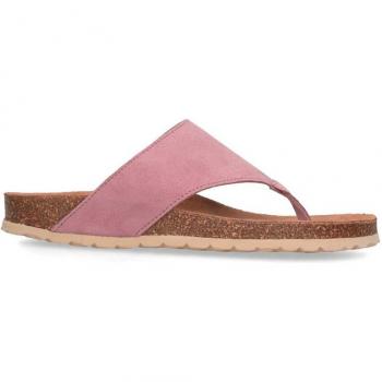 Sandalia De Piel Para Mujer, Color Rosa
