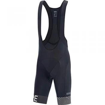 GORE Wear C5 Men's Short Cycling Bib Shorts With Seat Insert, S, Black/White