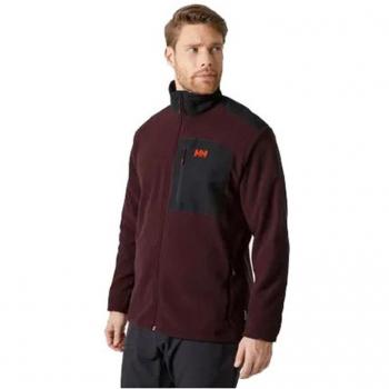 Chaqueta polar Helly Hansen Daybreaker Block para hombre, fabricada en tejido de poliéster reciclado, con cierre frontal completo, diseño de bloques de color, ligera y transpirable, ideal para actividades al aire libre y uso diario