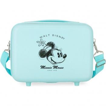 Disney Neceser ABS Minnie & Mickey Adaptable con Capacidad de 9L Turquesa y Azul