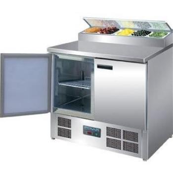 Saladette Refrigerada Polar 254L con 5 GN 1/6, Inoxidable, 2 Puertas, 230V