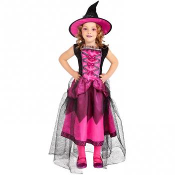 Disfraz de Bruja Chic Rosa para niña