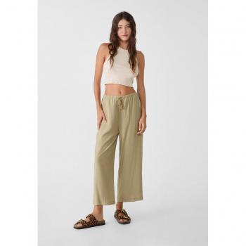 Khaki Flowing Culottes M