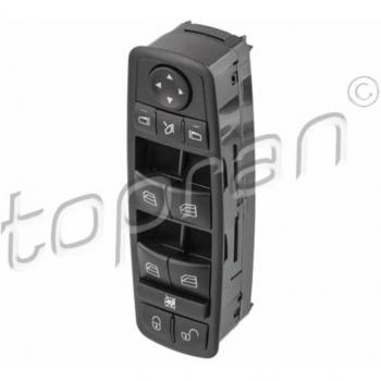 Interruptor de elevalunas TOPran 409 624 para lado del conductor Mercedes Benz Clase A y B