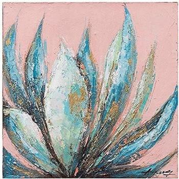 BigBuy Home S0111483 Cuadro Óleo, Aloe, 70 x 4 x 70 cm