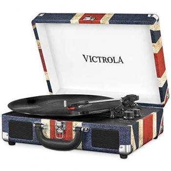 Tocadiscos portátil Victrola Journey con diseño vintage y altavoces integrados