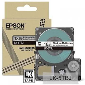 Epson C53S672066 18mm Black on Matte Clear Tape Cartridge
