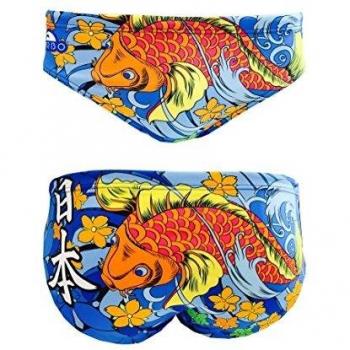 Bañador de waterpolo Turbo Japan Vibes azul - S, tipo: bañador slip, color: azul, diseño: Japan Vibes