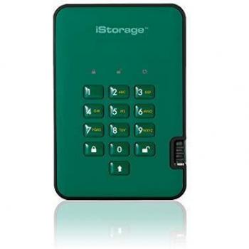 iStorage diskAshur² SSD 8 TB Green - Secure Portable Solid State Drive - Password Protected, Dust and Water Resistant, Portable, Military Grade Hardware Encryption USB 3.1 IS-DA2-256-SSD-8000-GN