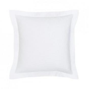 Funda de almohada 63 x 63 cm 100% algodón lisa color tiza