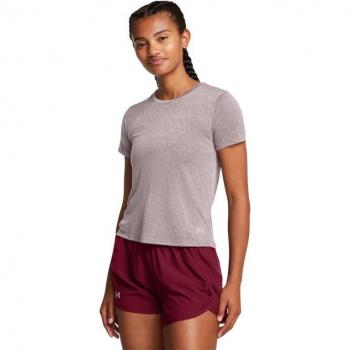 Camiseta de running de mujer Under Armour Ua Launch Camo de manga corta en color gris