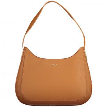 Chic Brown Zip Closure Shoulder Bag for Women