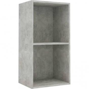 vidaXL 2-Tier Concrete Grey Bookcase 40x30x76.5 cm Engineered Wood
