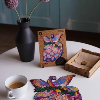 Rompecabezas de madera UNIDRAGON Fairy Bird 198 piezas M 25x32 cm