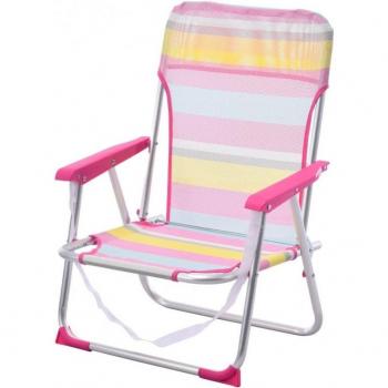Silla Playa Plegable Aluminio con Reposabrazos