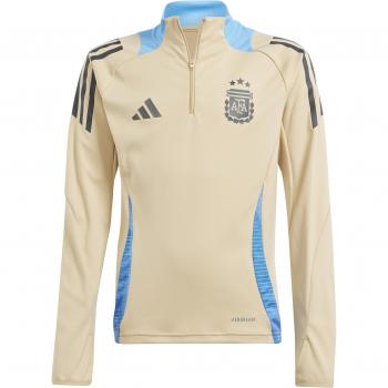 adidas 2024-2025 Argentina Training Top (Hazy Beige) - Kids - Gold - Male - Size: 13/14 Years - 32-34 - 86cm