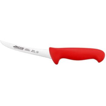 Arcos Serie 2900, Cuchillo Deshuesador Curvo, Hoja de Acero Inoxidable Nitrum de 140 mm, Mango inyectado en Polipropileno Color Rojo