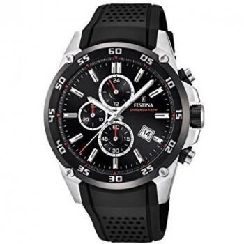 Festina 'The Originals collection' Men's Quartz Watch with Black Dial Chronograph Display and Black Rubber strap F20330/5