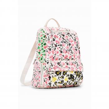 Mochila de mujer Desigual Fabulosa Chester Beige con flores