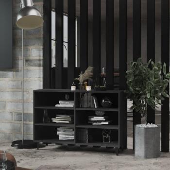 Aparador de madera multicapa gris 103,5x35x70 cm