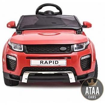ATAA Coche eléctrico para niños con Mando Range Rapid 12v con Mando Estilo evoque - Rojo