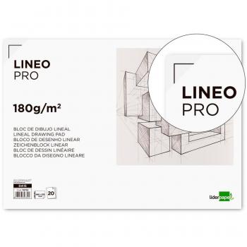 Bloc de dibujo líderpapel lineal espiral 460x325 mm 20 hojas 180 gr/m2 con recuadro perforado