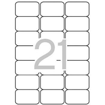 APLI 1992 - Etiquetas blancas permanentes 63,5 x 38,1 mm 25 hojas