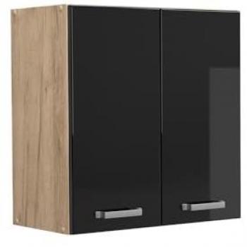 Armario colgante R-Line, Negro brillo intenso, 60 cm