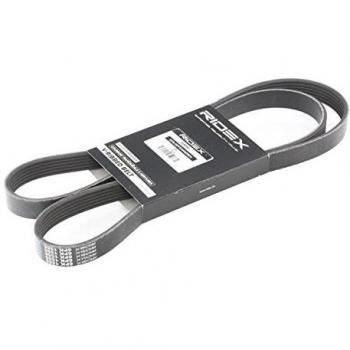 Correa Poli-V RIDEX 305P0073 para VW, AUDI y OPEL - Correa de accesorios trapecial estriada de goma
