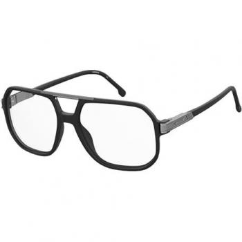 Carrera 1134 Black Stylish Prescription Glasses for Men and Women, Square Acetate Frame, Size 57mm