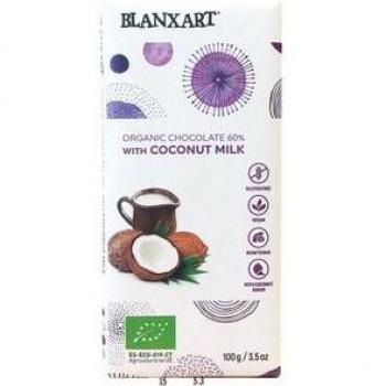 Blanxart Chocolate Negro 60% con Azúcar y Leche de Coco 100g
