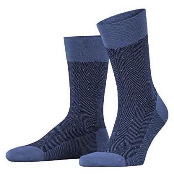 Falke Sensitive Herringbone Merino Wool Blend Socks - Men's Size 45/46 - Dusty Blue