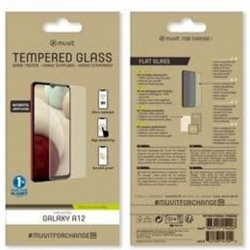 Muvit Tempered Glass Screen Protector for Samsung Galaxy A12/A12S - Transparent, Scratch and Shock Resistant