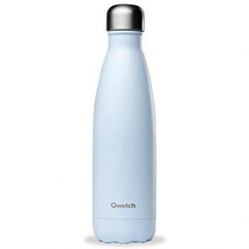 Botella Isotérmica 500 ml Azul Pastel - Inox, 24h Frío y 12h Caliente, Ecológica y Reutilizable