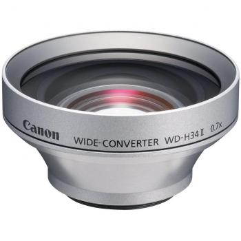 Canon WD-H34II - Adaptador para Objetivos de cámaras VIXIA HF R20/HF R20 Red/HF R20 Silver/HF R200/HF R21, Gris