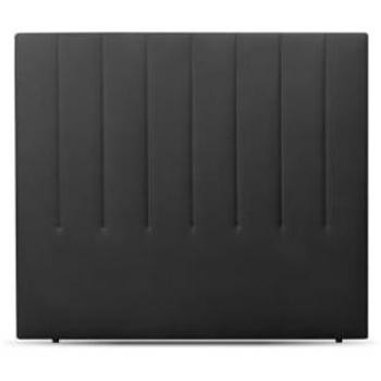 Cabecero de Cama New York en Polipiel Negro, Alto 130 cm (compatible con camas de 135 y 150 cm)