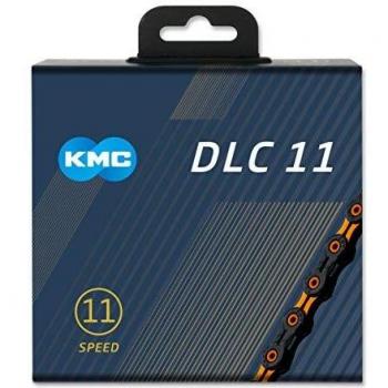KMC DLC 11 - Cadena Unisex para Hombre, Color Negro y Naranja, 1,27 x 2,74 cm