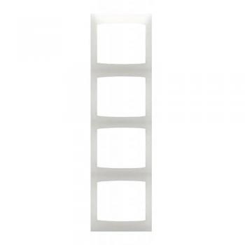 Placa 4 elementos vertical serie Coral sin bastidor en blanco BJC 0702190140