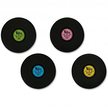 Set de 4 Manteles individuales antideslizantes tipo LP The Vinyl/El Vinilo Estilo Retro