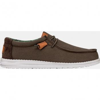 Hey Dude Wally Workwear Men's Tan Lace-Up Shoes