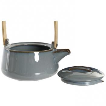 Tetera de Porcelana Gris DKD Home Decor 1 L