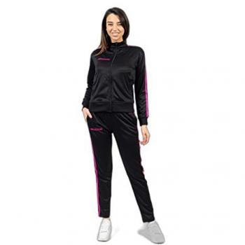 Chándal Givova Revolution Summer Mujer, mono unisex, color negro/fucsia metálico