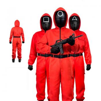 Disfraz de Vigilante cómplice rojo infantil
